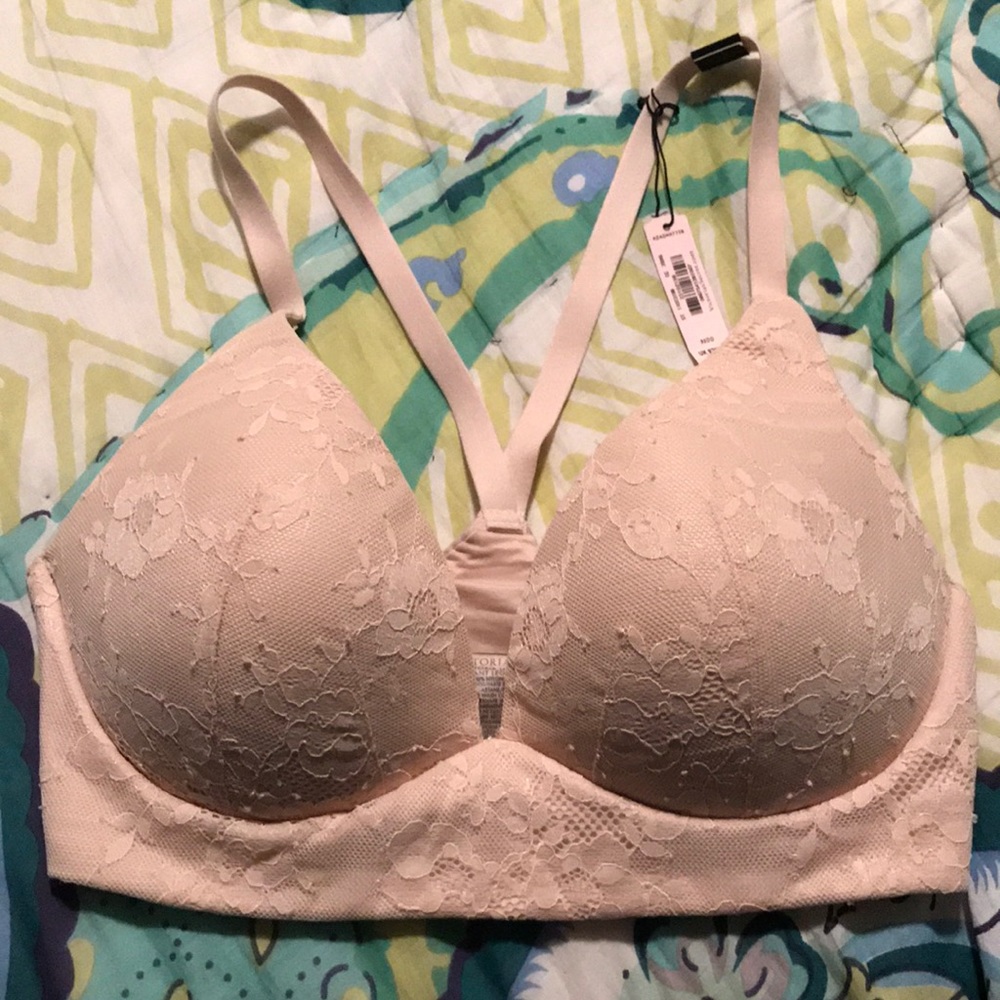 NWT Victoria’s Secret nude lace racerback bra 32DD